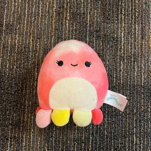 Squishmallows small Pink and Yellow Plush Toy octopus